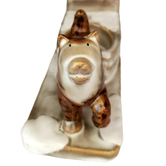Yankee Candle Eskimo Husky Tealight Holder Votive Dog Sled Girl Snow Holiday - Picture 5 of 15